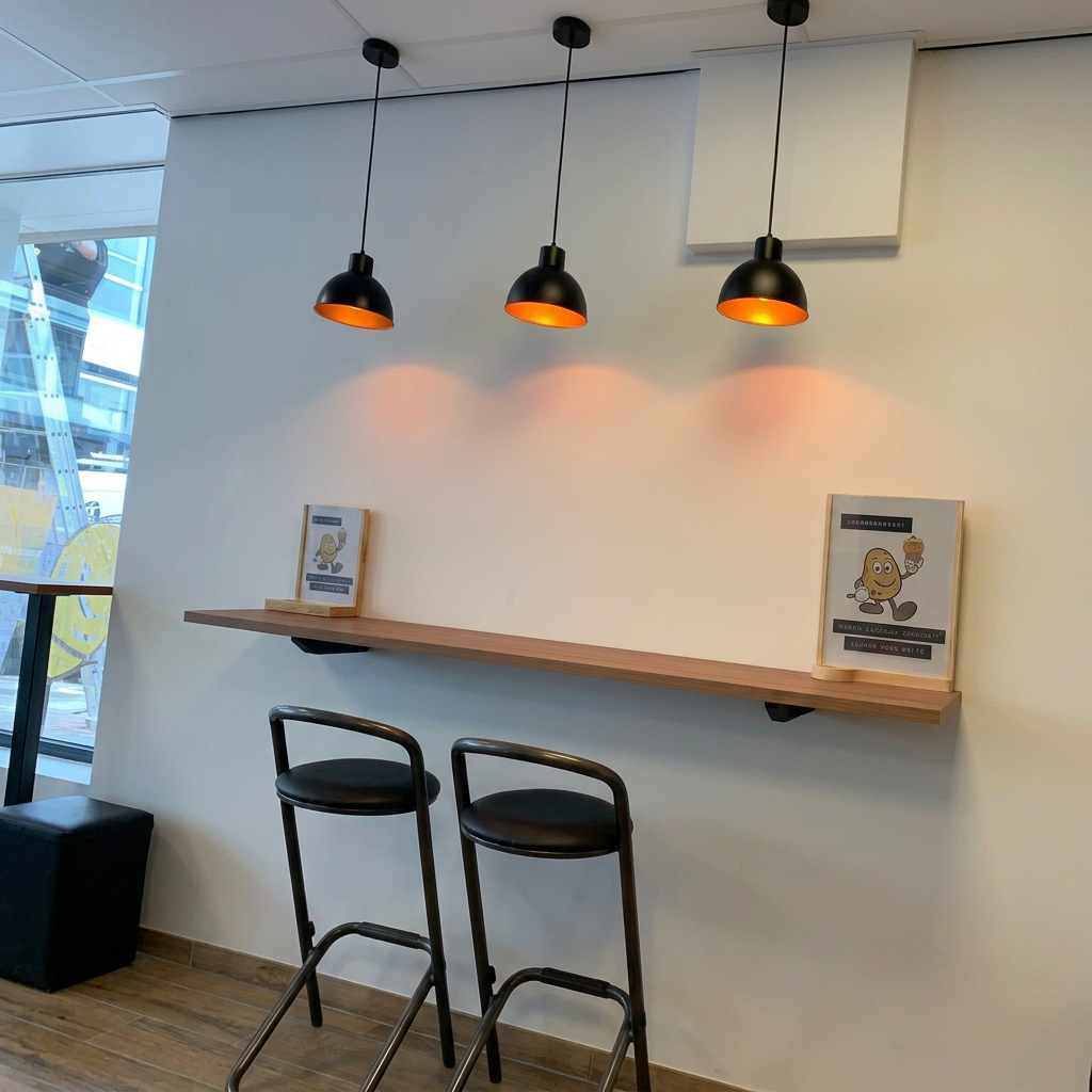 Luce e piano d’appoggio